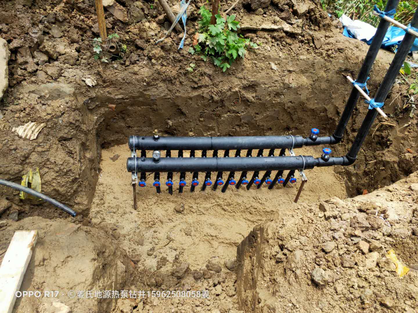 江陰市泓佳和院123號地源熱泵室外分水器 江陰市泓佳和院123號地源熱泵室外分水器